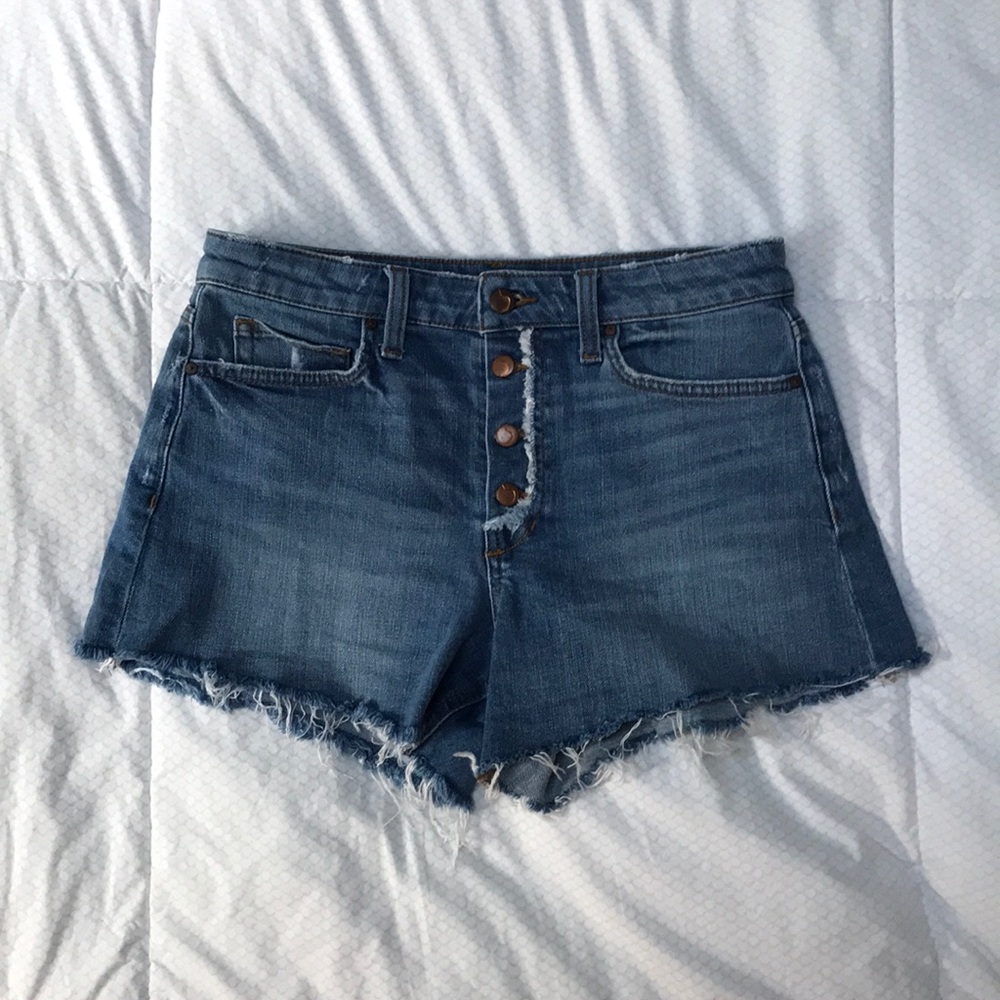 Joes high rise jean shorts